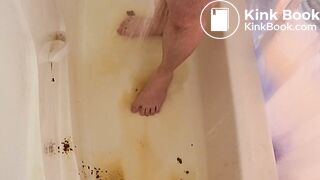 Letting loose a shitty enema on self