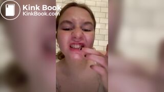 Public bathroom shit snacking