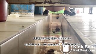 Beautiful girl poops in the toilet 21