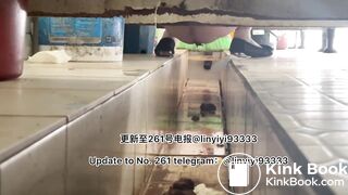 Beautiful girl poops in the toilet 21