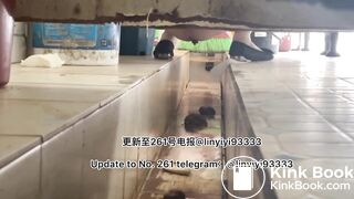 Beautiful girl poops in the toilet 21