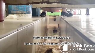 Beautiful girl poops in the toilet 21