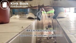 Beautiful girl poops in the toilet 21