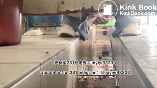 Beautiful girl poops in the toilet 21