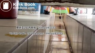 Beautiful girl poops in the toilet 22