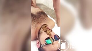 shit eater with his feeder