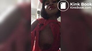 Filthy ebony piss puke shit cam girl dog talk