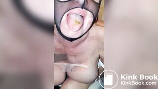 Slut Gets A Dildo In Shitty Ass & Licks it Clean