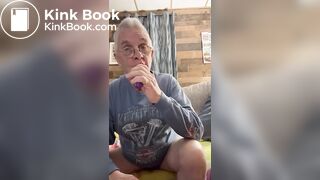 Cleaning my dildo that I had in my ass