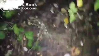 Scat slut in the woods
