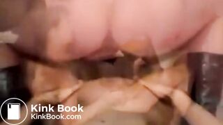 Lesbian scat with pregnant whore