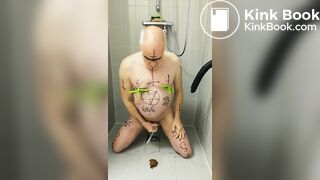 Satan Slave Eats His Shit During Enema Treatment