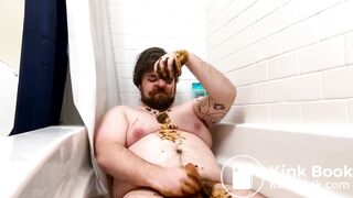 shit pig eater in the tub