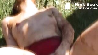 Ingrid outdoor scat gangbang