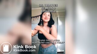 Stupid thick latina humiliated used as a toilet