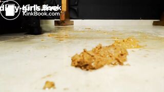 Skinny fetish whore dirty play with shit and piss