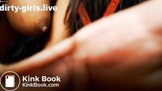 Skinny fetish whore dirty play with shit and piss