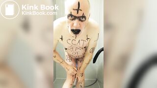 satan slave gets an enema session on orders of sat