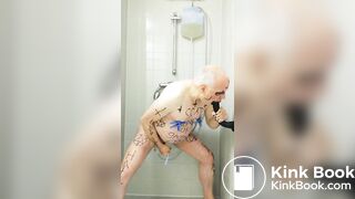 satan slave gets an enema session on orders of sat