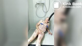 satan slave gets an enema session on orders of sat