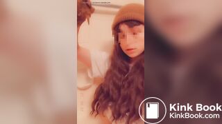 Sexy girl eats her shit in a bathtub