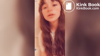 Sexy girl eats her shit in a bathtub