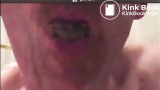 old man eating his shit
