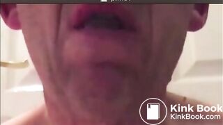 old man eating his shit