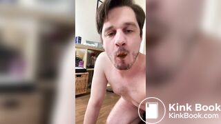 German scat fag eating again