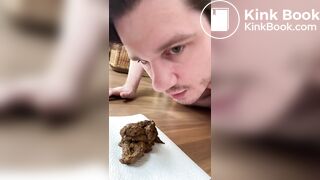 German scat fag eating again