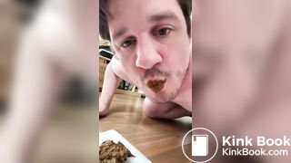 German scat fag eating again