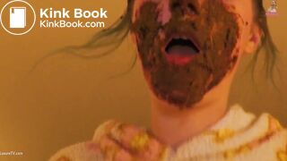 crazy chick smears shit and fucks