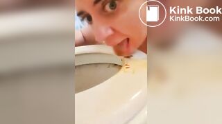 Fat girl toilet mess