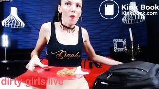 Latina camgirl shit dinner
