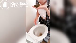 SCAT - Asian girls pooping in the toilet 5