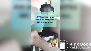 Str8 twink fed me his poop and made drink his piss