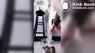 Chinese girl poops outside car