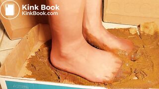 sexy chinese feet full of dog scat in pantyhose 6