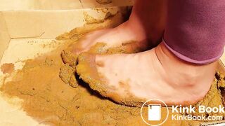 sexy chinese feet full of dog scat in pantyhose 4