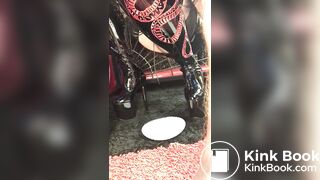 Valentina shitting scat tranny pooping in dish