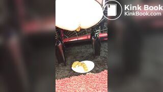 Valentina shitting scat tranny pooping in dish
