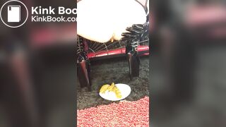 Valentina shitting scat tranny pooping in dish