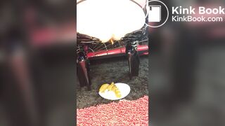 Valentina shitting scat tranny pooping in dish