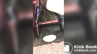 Valentina shitting scat tranny pooping in dish
