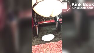 Valentina shitting scat tranny pooping in dish