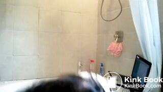 Beautiful teen smear scat on her body