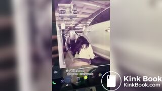 Chinese girl poops outside car