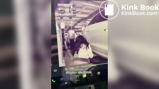 Chinese girl poops outside car