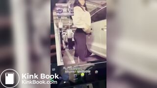 Chinese girl poops outside car