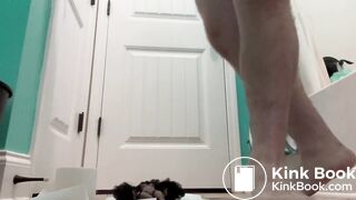 Nasty white guy shits on Black Afro Barbie doll